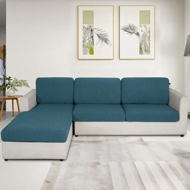 Thumbnail 6 de Housse assise et dossier de canapé extensible Ystyle (3 places) – Turquoise