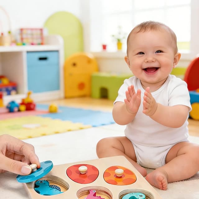 Detalle 2 de Holzpuzzle Dino Eier für 12-36 Monate 🧩