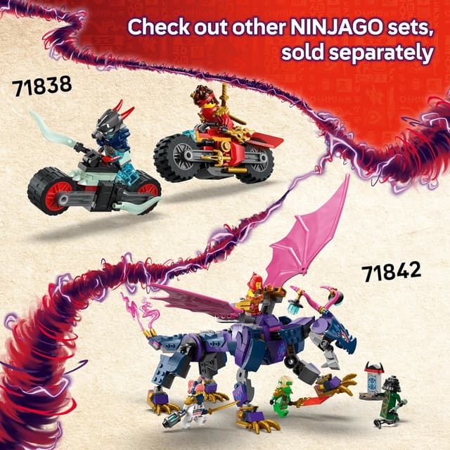 Thumbnail 6 de LEGO NINJAGO 71839 Arin’s Spinjitzu Battle Mech Toy (Mix & Match posable mech with Baby Riyu dragon + 2 minifigures)