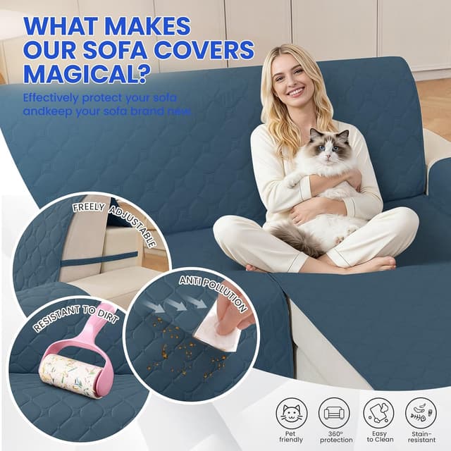 Thumbnail 5 de Ystyle Impermeable Funda Sofá Chaise Long 4 Plazas Verde Oscuro