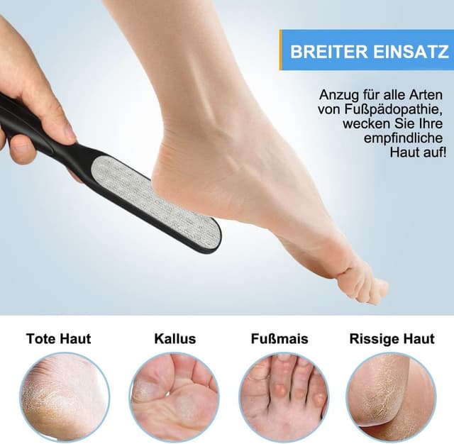 Detalle 2 de WUJUN Hornhaut-Hobel & Fußraspel 2er-Set