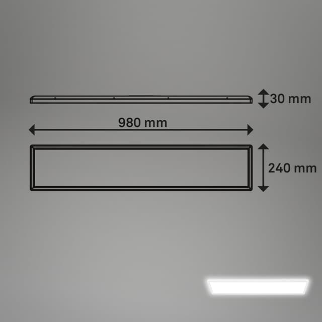 Thumbnail 6 de Briloner Plafón LED ultraplano 98×20 cm 36W