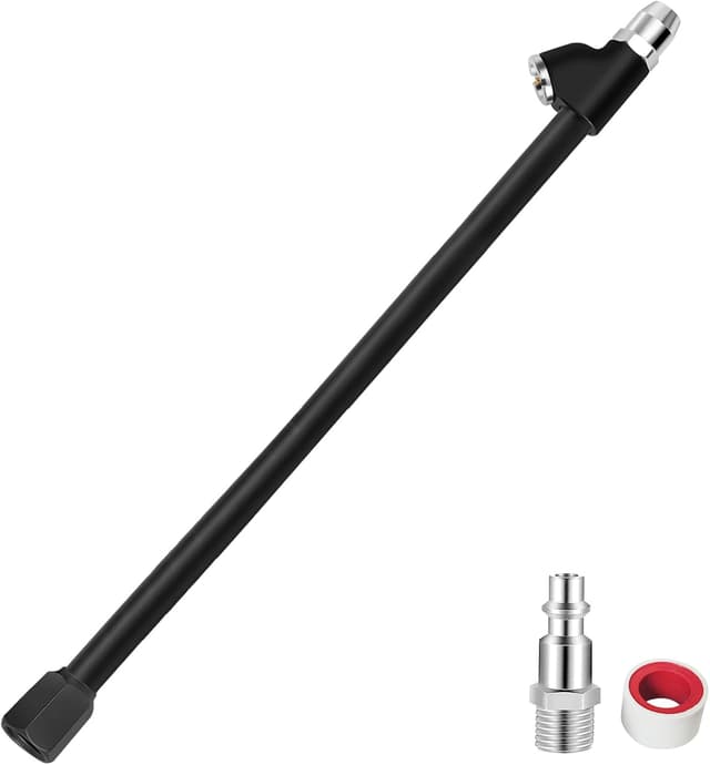 Detalle de GODESON 12" Extended Reach Dual Head Air Chuck for Semi & Dually Tires (1/4" FNPT)