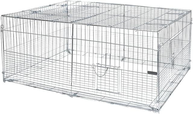 Detalle de Enclos extérieur Kerbl Pet pour jeunes animaux avec barrière anti-évasion – 144 x 112 x 60 cm