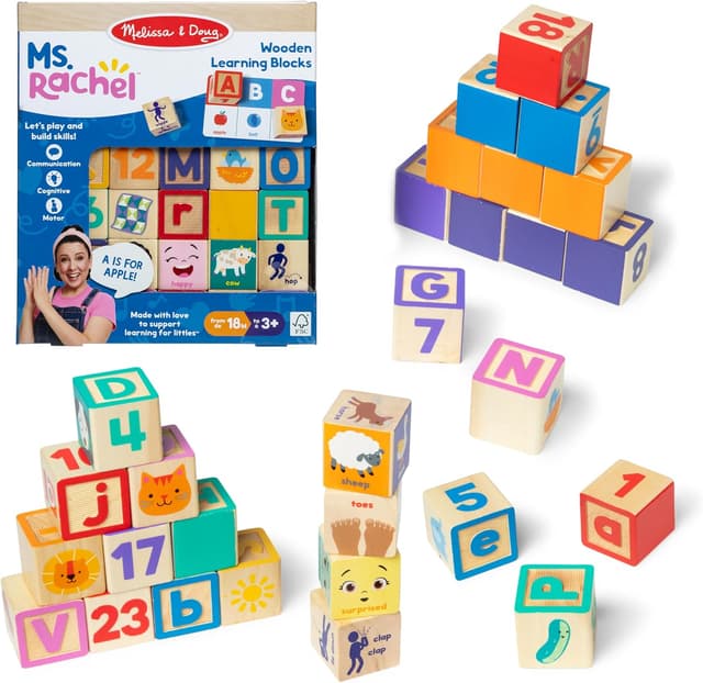 Detalle de Melissa & Doug Ms. Rachel blocks 18+ months