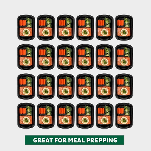 Detalle de Freshware 50-Pack Meal Prep Containers (1 Compartment, BPA-Free, 32 oz) with Lids