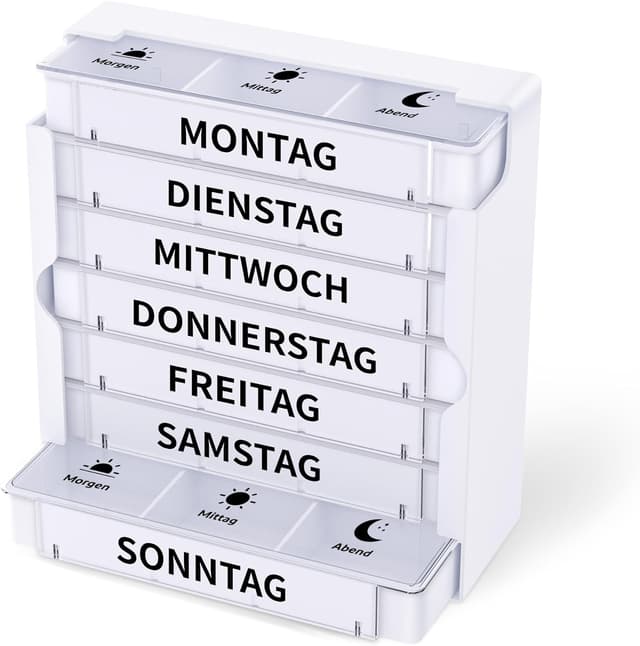 Detalle de Tablettenbox für 7 Tage mit 3 Fächern