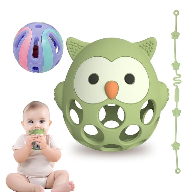 Detalle de Baby Beißring und Rassel 3-teilig ab 0 Monaten
