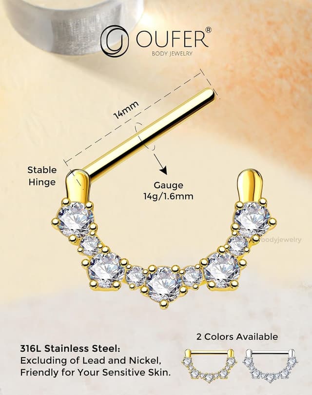 Detalle 1 de OUFER Barres mamelon 14G 316L