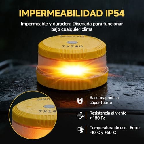 Detalle 2 de Baliza V16 homologada DGT XILANHUA MOD100 PLUS LED con geolocalización y conexión DGT 3.0