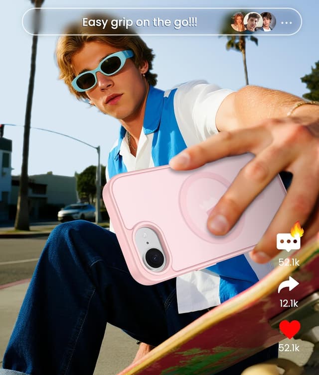 Thumbnail 6 de FNTCASE iPhone 16e case (MagSafe compatible) — matte translucent protective cover, light pink