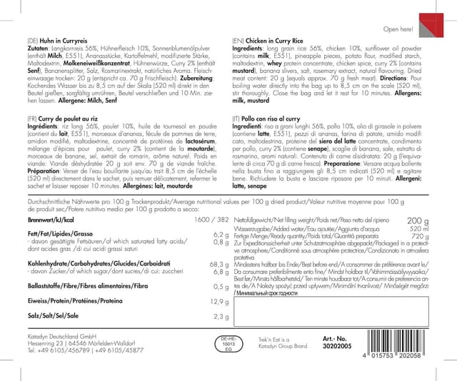 Thumbnail 2 de Trek N Eat Arroz al Curry de Pollo 🍛