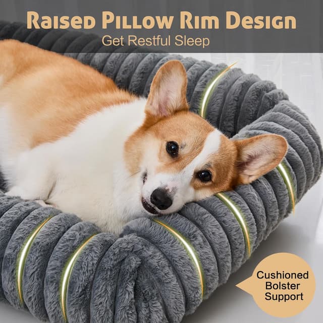 Detalle 2 de Oveppy Dog Bed 25 x 21 x 8 inch for under 30 lb dogs