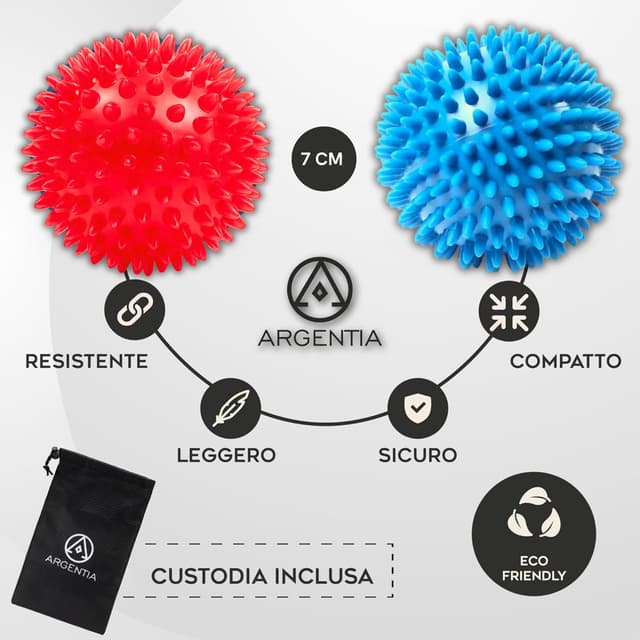 Detalle 2 de ARGENTIA ARGENTIA Set 2 palline massaggio 7 cm