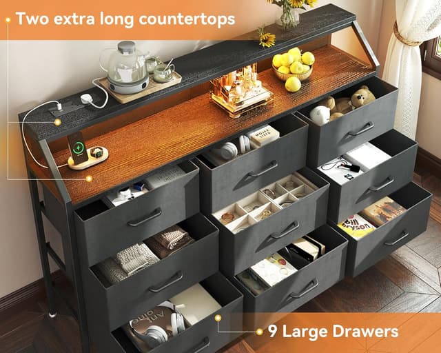 Thumbnail 6 de ODK Black Chest of Drawers 137 cm wide ๐