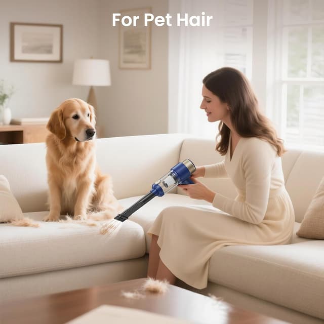 Detalle 2 de Mecanto Mecanto Car Vacuum Handheld Vacuum Cleaner (Blue) — 15000PA Suction, HEPA Filter, Air Duster & Blower