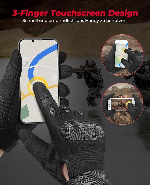 Thumbnail 3 de KEMIMOTO Taktische Handschuhe Vollfinger