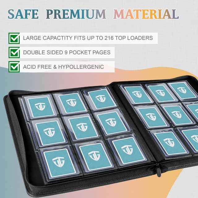 Detalle 1 de TCGUARD Toploader Binder 216 Holders