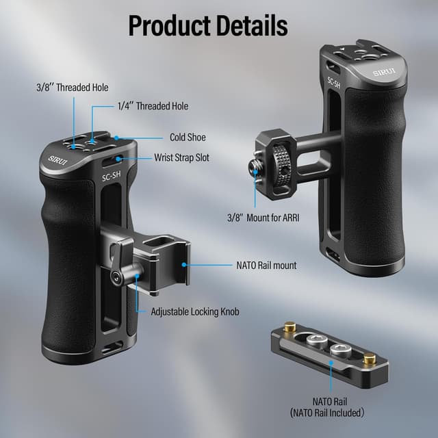 Thumbnail 1 de SIRUI SC-SH Side Handle for ARRI/NATO, Aluminium 🎥