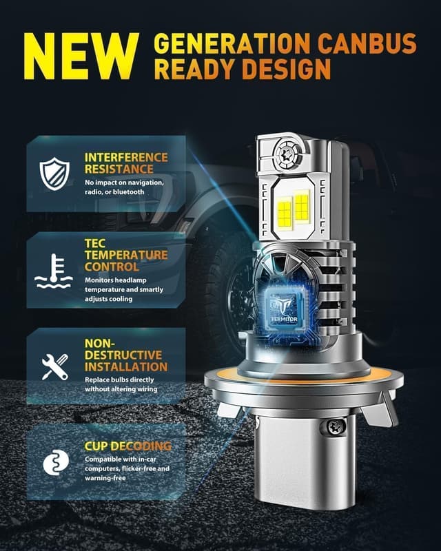 Thumbnail 6 de Termitor H13/9008 80,000LM LED bulbs