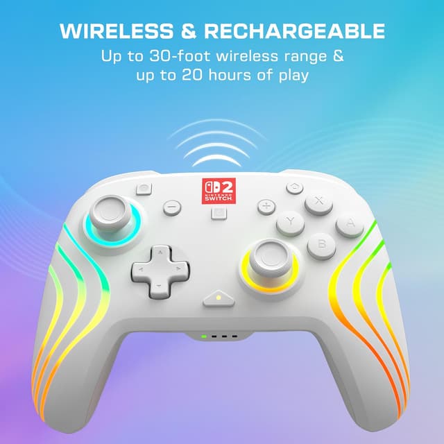 Thumbnail 6 de Turtle Beach Afterglow Wave Kabelloser Gaming-Controller (weiß) offiziell lizenziert für Nintendo Switch 2