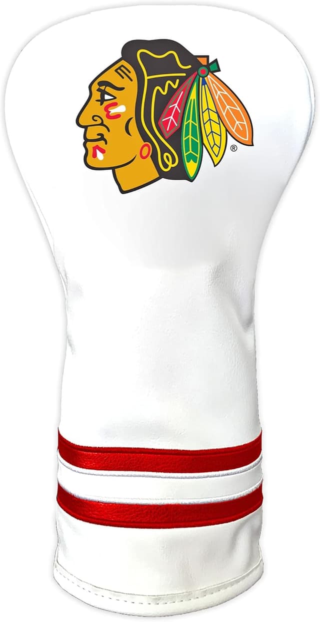 Detalle de Team Golf NHL White Vintage Driver Headcover (Form-Fitting Design, Retro Logo)