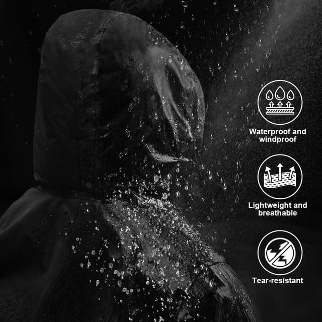 Detalle de Veste imperméable légère flintronic pour homme : ciré technique à capuche