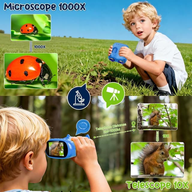 Thumbnail 4 de Temodu 1000X 2-in-1 Kids Microscope