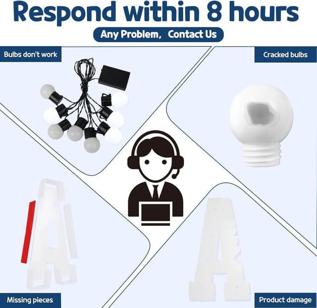 Detalle de 4-Foot Tall Light-Up Marquee Letters (Mr and Mrs) White Foam Board Sign for Wedding & Engagement Photos