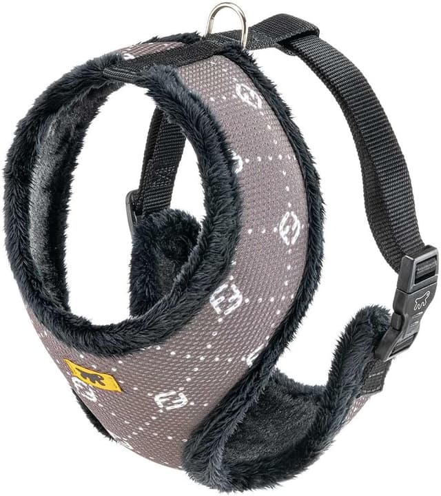 Detalle de Ferplast Nikita Fur XL harnais respirant pour chien (taupe) – sangle réglable et bord rembourré