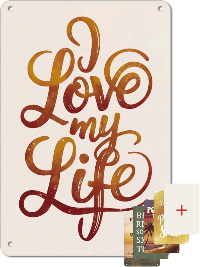 Detalle de BERLIG Metallschild mit Spruch „BERLIG“ – Vintage Blechschild 30x20 cm für Wanddeko, Wohnzimmer, Küche & Büro