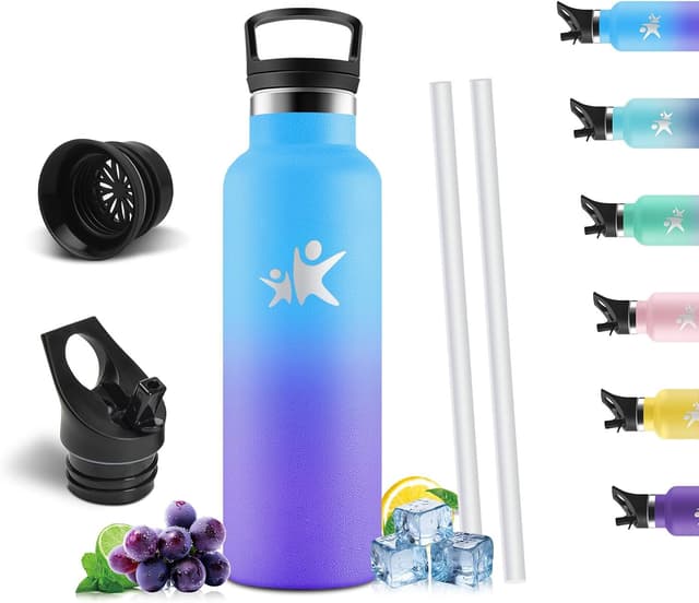 Detalle de Mulbijeo Gourde isotherme 500 ml double paroi en acier inox 18/8 (sans BPA)