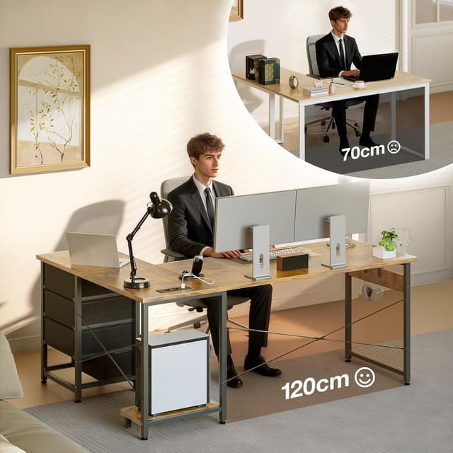 Thumbnail 4 de ODK Escritorio Esquinero en L 155×110 cm