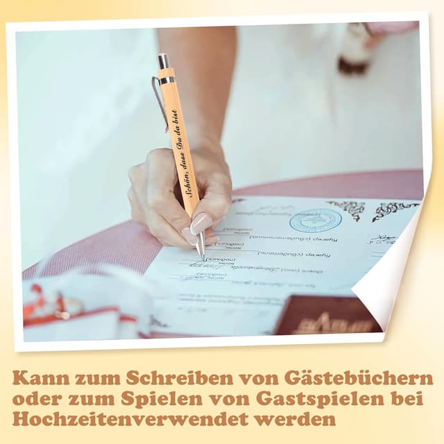 Thumbnail 5 de Zidoley 30 Stück Gastgeschenke Holz Kugelschreiber