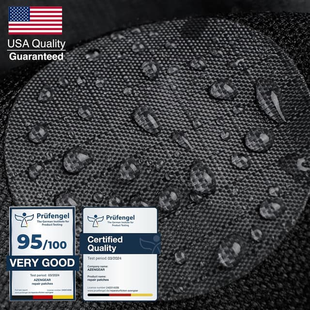 Detalle de aZengear toppe di riparazione autoadesive impermeabili (11 pezzi, grafite) per piumini, tute da sci e scarpe