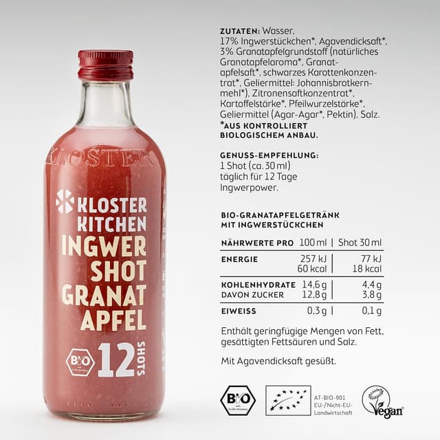 Thumbnail 1 de Kloster Kitchen Ingwer Shot Granatapfel 360 ml 🍹