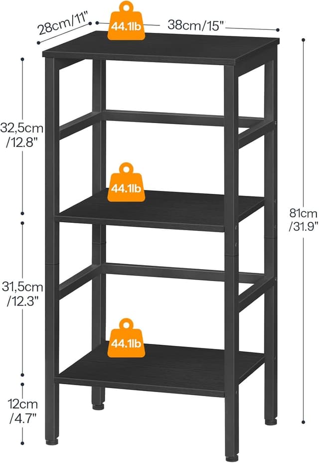 Detalle de HOOBRO scaffale a scala a 3 livelli EBB80CJ01G1 per dischi, album e oggetti
