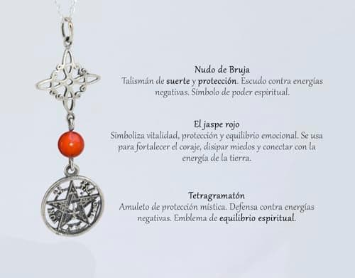 Detalle de Only faith Collar Nudo de Bruja 925, 45 cm