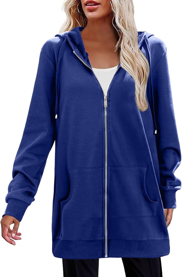 Detalle 2 de Zeagoo Zip Up Hoodie Tunic Sweatshirt for Women