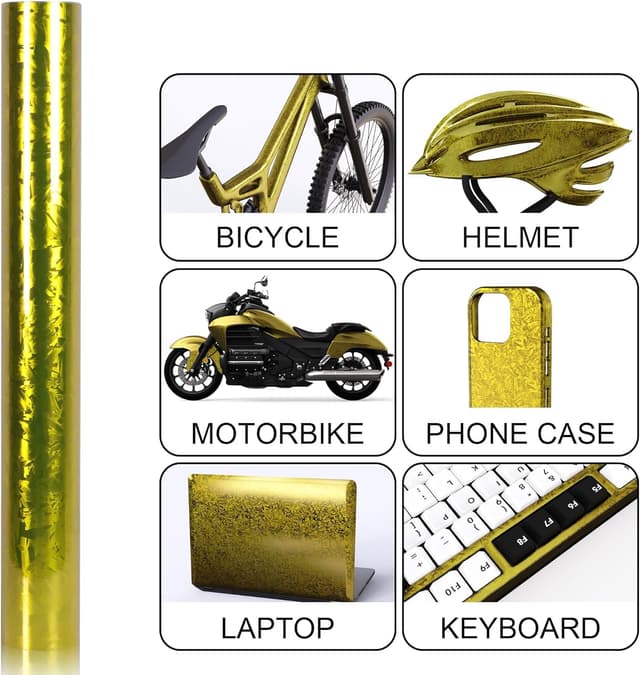 Detalle 2 de Deecam Forged Carbon Folie glänzend, selbstklebend (Vinyl) für Auto, Motorrad & Fahrrad, 150 x 30 cm