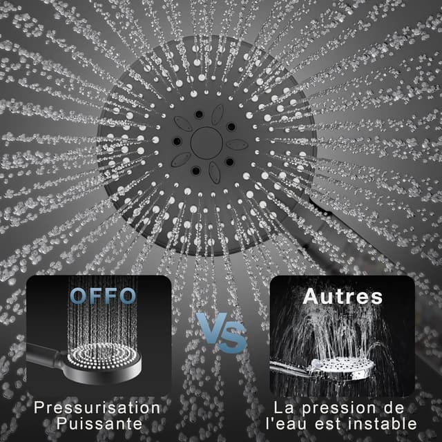 Thumbnail 5 de OFFO Pommeau de Douche Anti Calcaire XXL 130 mm