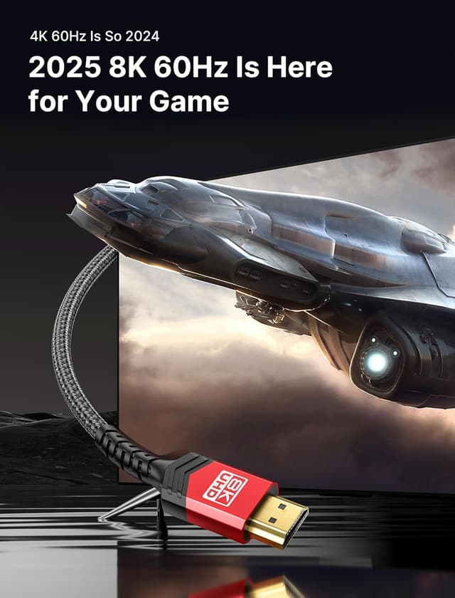 Detalle 2 de JSAUX 8K HDMI Cable 10ft