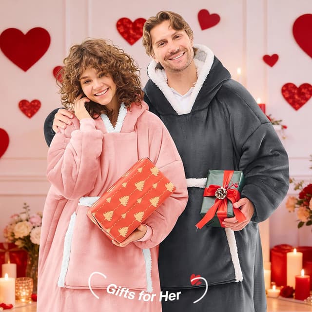 Detalle 2 de JOYWOO Blanket Hoodie, cozy fleece hoodie đŹ