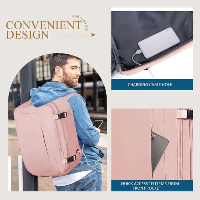 Detalle de Lossga Cabin Bag 45x36x20cm (30L) underseat cabin luggage for short-haul flights