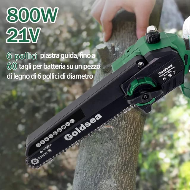 Thumbnail 6 de Goldsea Mini Motosega 8 pollici 800 W