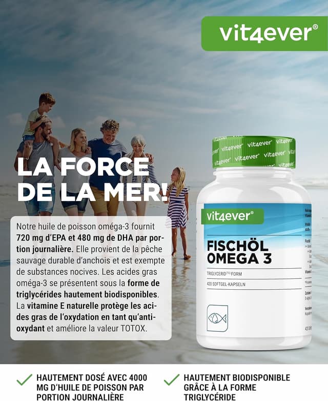 Detalle 2 de vit4ever Oméga 3 4000 mg