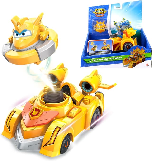 Thumbnail 6 de Super Wings Spinning Jerome & Vehicle : jouet de combat 2-en-1 pour enfants