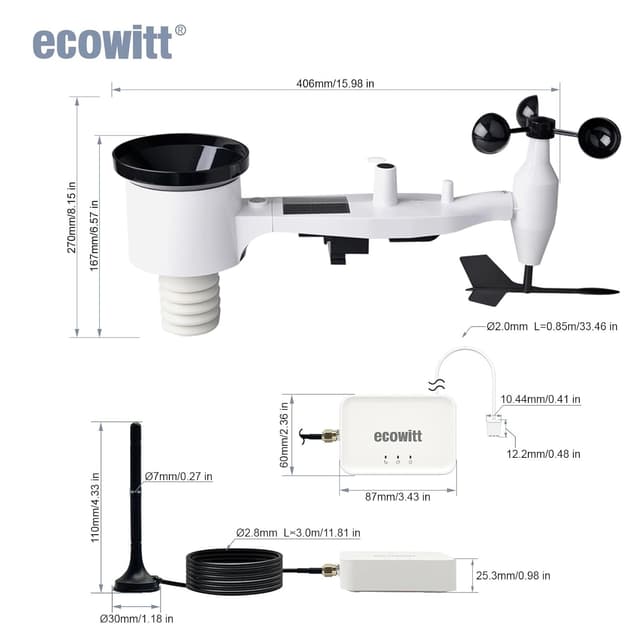 Thumbnail 1 de ECOWITT GW3012 stazione meteo 7 in 1