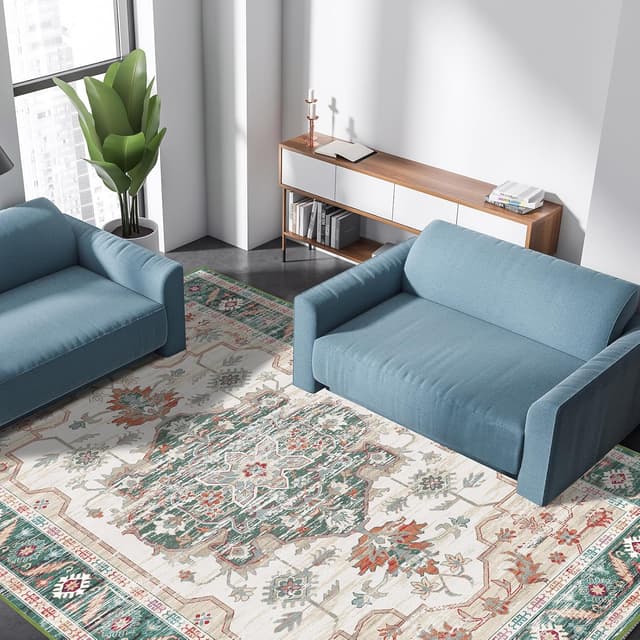 Thumbnail 7 de Vamcheer Alfombra Vintage Antideslizante y Lavable 🌿 160 x 230 cm