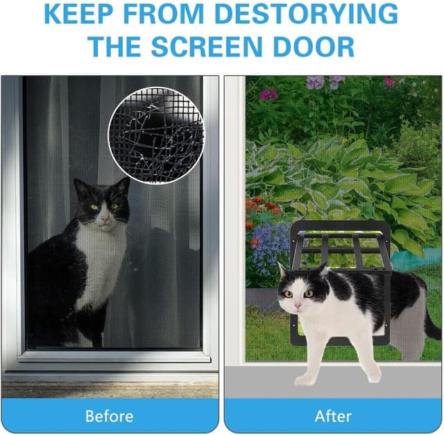 Thumbnail 1 de Adiwo Katzenklappe 31,5 x 25 cm Schwarz